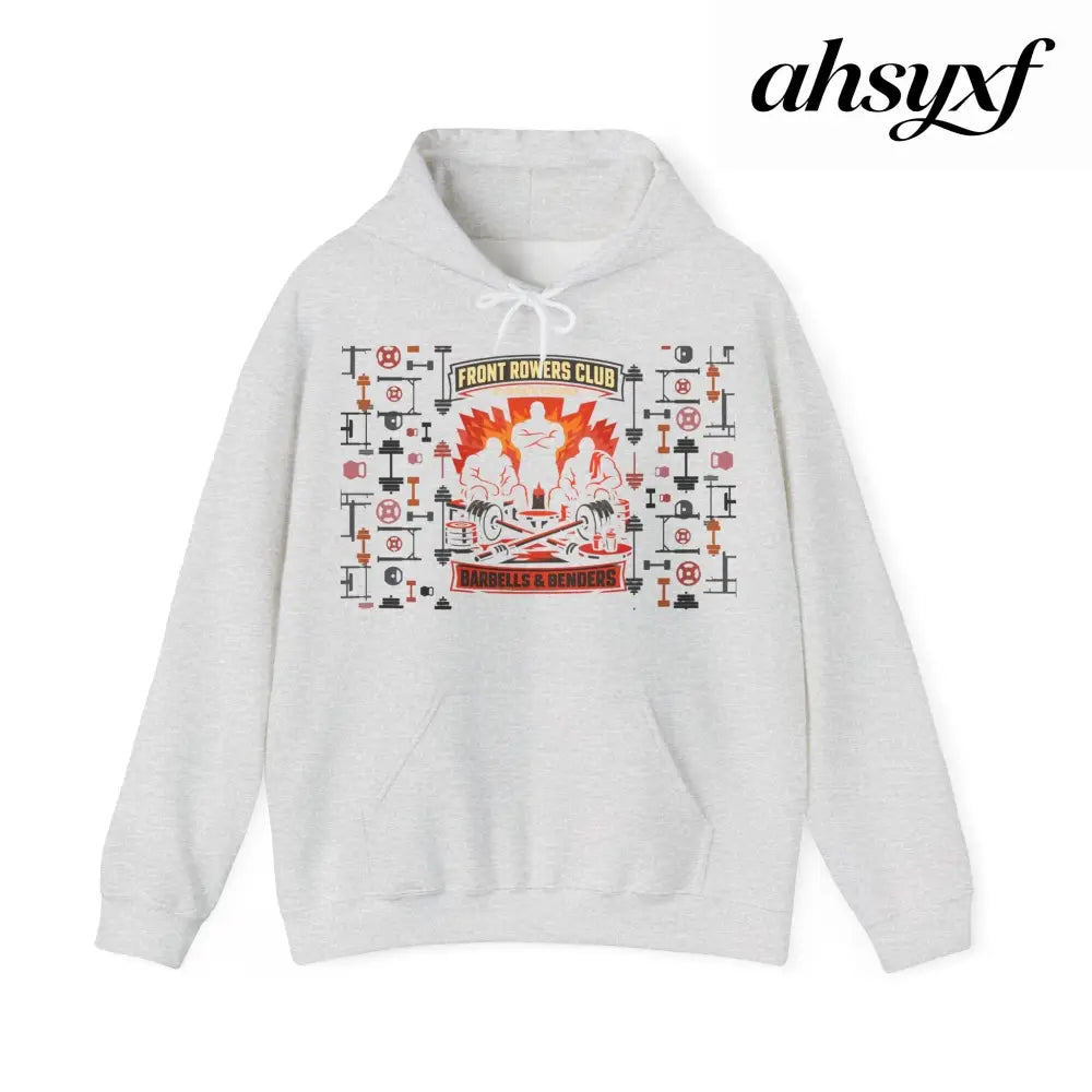 Hoodie, Front Row Social Club Graphic Pullover - Ash / S - Hoodie