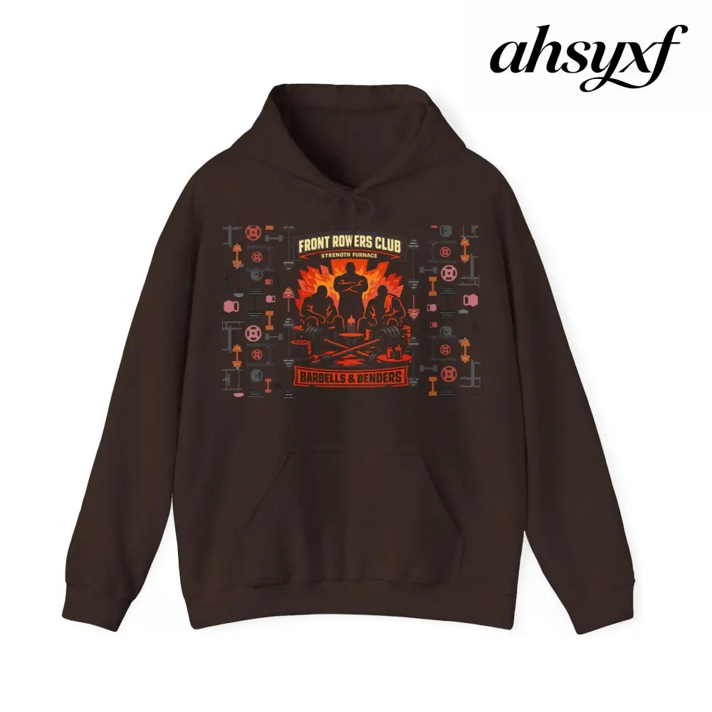 Hoodie, Front Row Social Club Graphic Pullover - Dark Chocolate / S - Hoodie