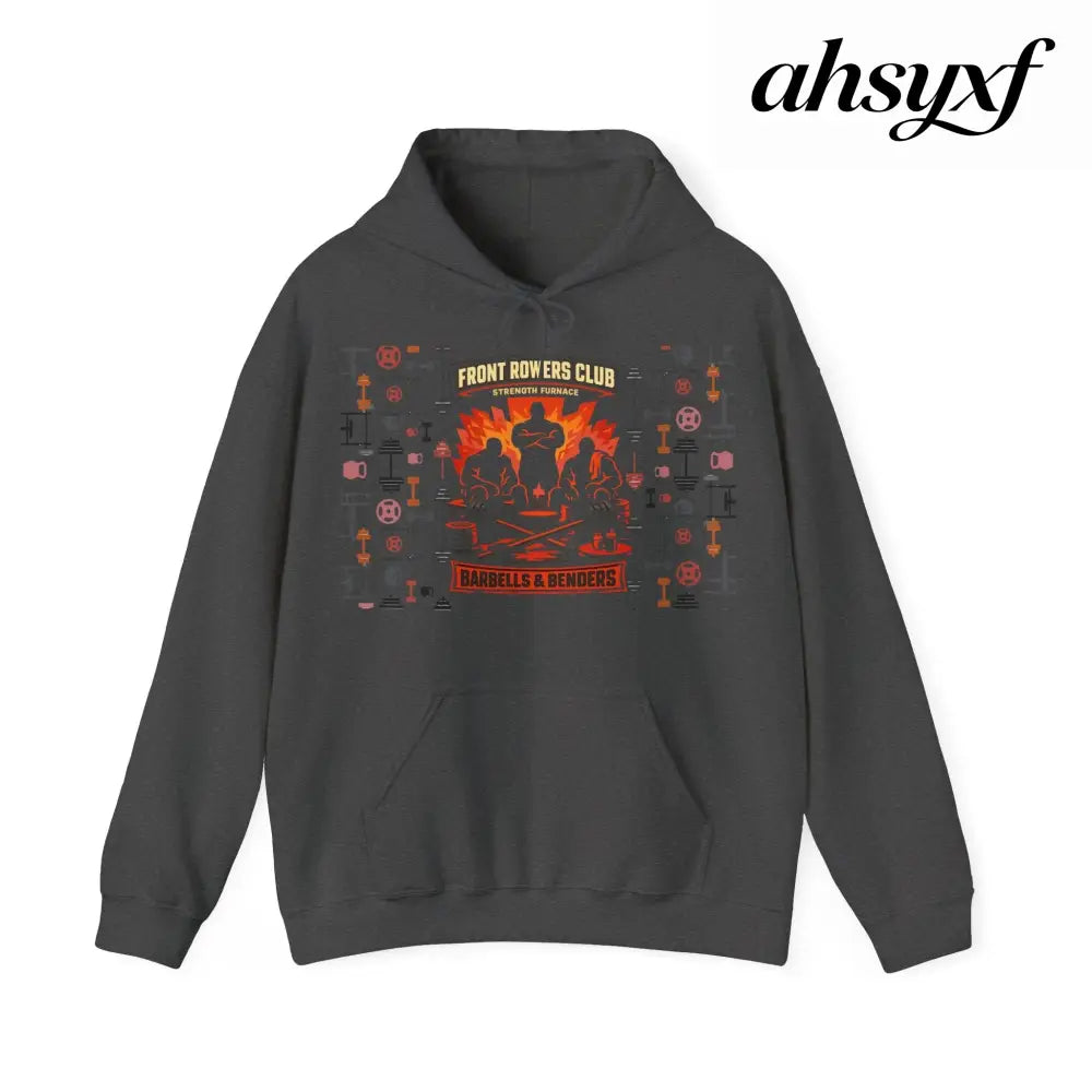 Hoodie, Front Row Social Club Graphic Pullover - Dark Heather / S - Hoodie