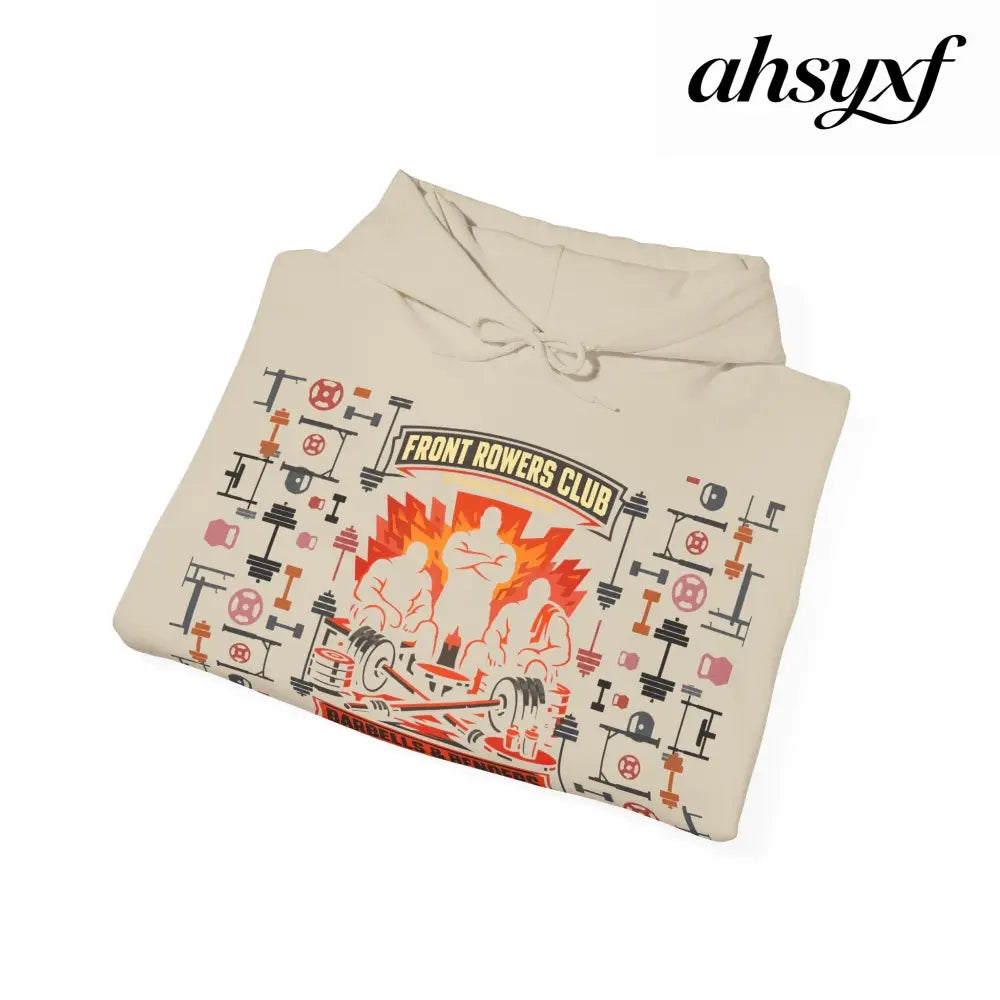 Hoodie, Front Row Social Club Graphic Pullover - Sand / S - Hoodie