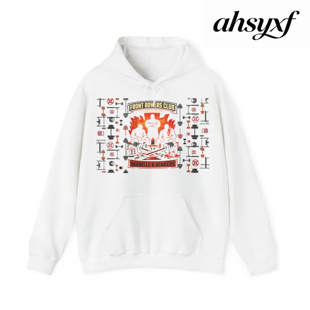 Hoodie, Front Row Social Club Graphic Pullover - White / S - Hoodie