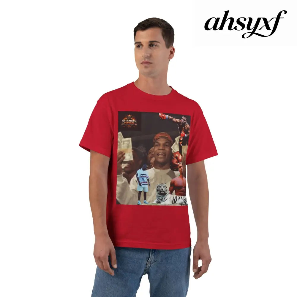 Iron Mike | King of the Jungle - Oversized Tee - Deep Red / S - T-Shirt