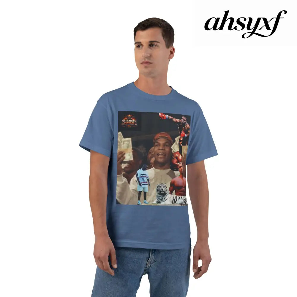 Iron Mike | King of the Jungle - Oversized Tee - Denim Blue / S - T-Shirt