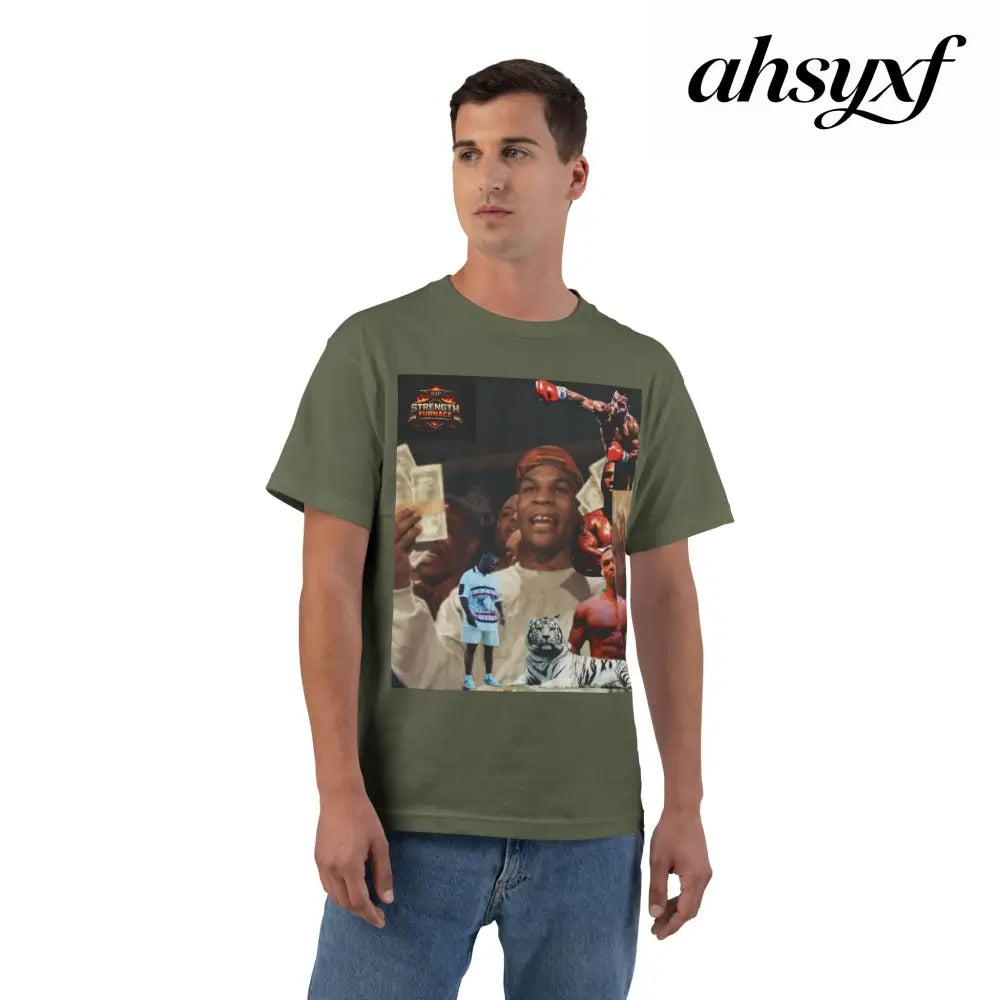 Iron Mike | King of the Jungle - Oversized Tee - Fatigue Green / S - T-Shirt