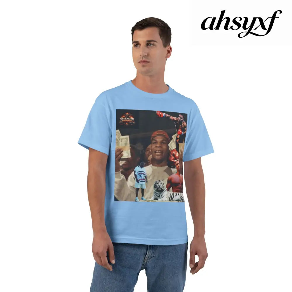 Iron Mike | King of the Jungle - Oversized Tee - Light Blue / S - T-Shirt