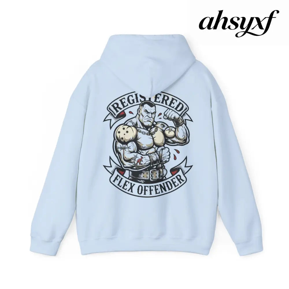 Registered Flex Offender Hoodie, Strength Furnace Gym Pullover - Hoodie