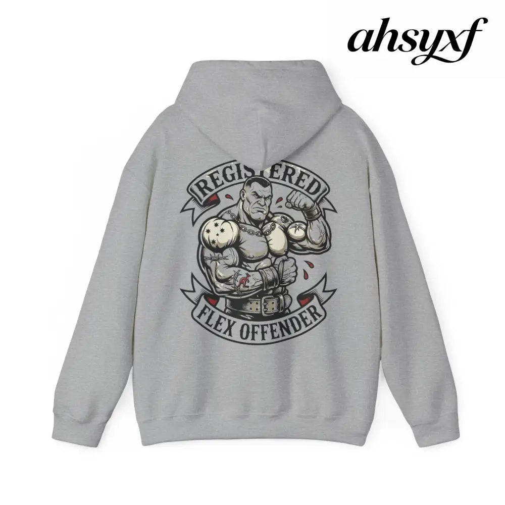 Registered Flex Offender Hoodie, Strength Furnace Gym Pullover - Hoodie