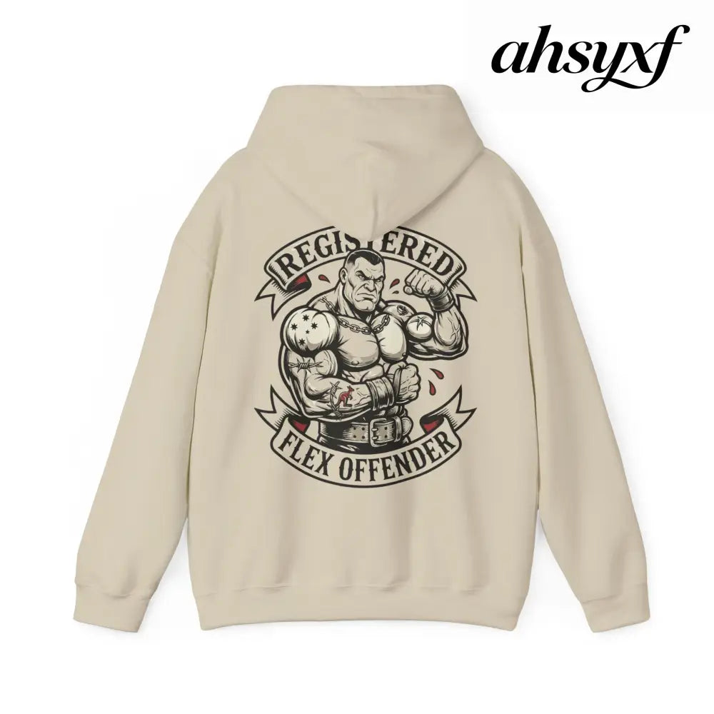 Registered Flex Offender Hoodie, Strength Furnace Gym Pullover - Hoodie
