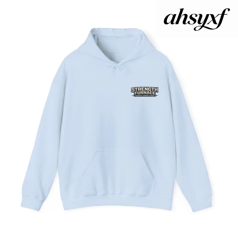 Registered Flex Offender Hoodie, Strength Furnace Gym Pullover - Light Blue / S - Hoodie
