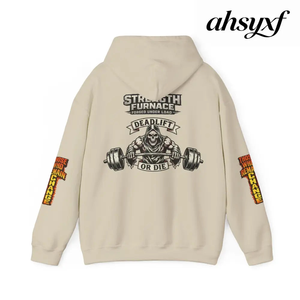Strength Furnace Deadlift Hoodie, ’Deadlift or Die’ Weightlifting Gym Sweatshirt - Hoodie