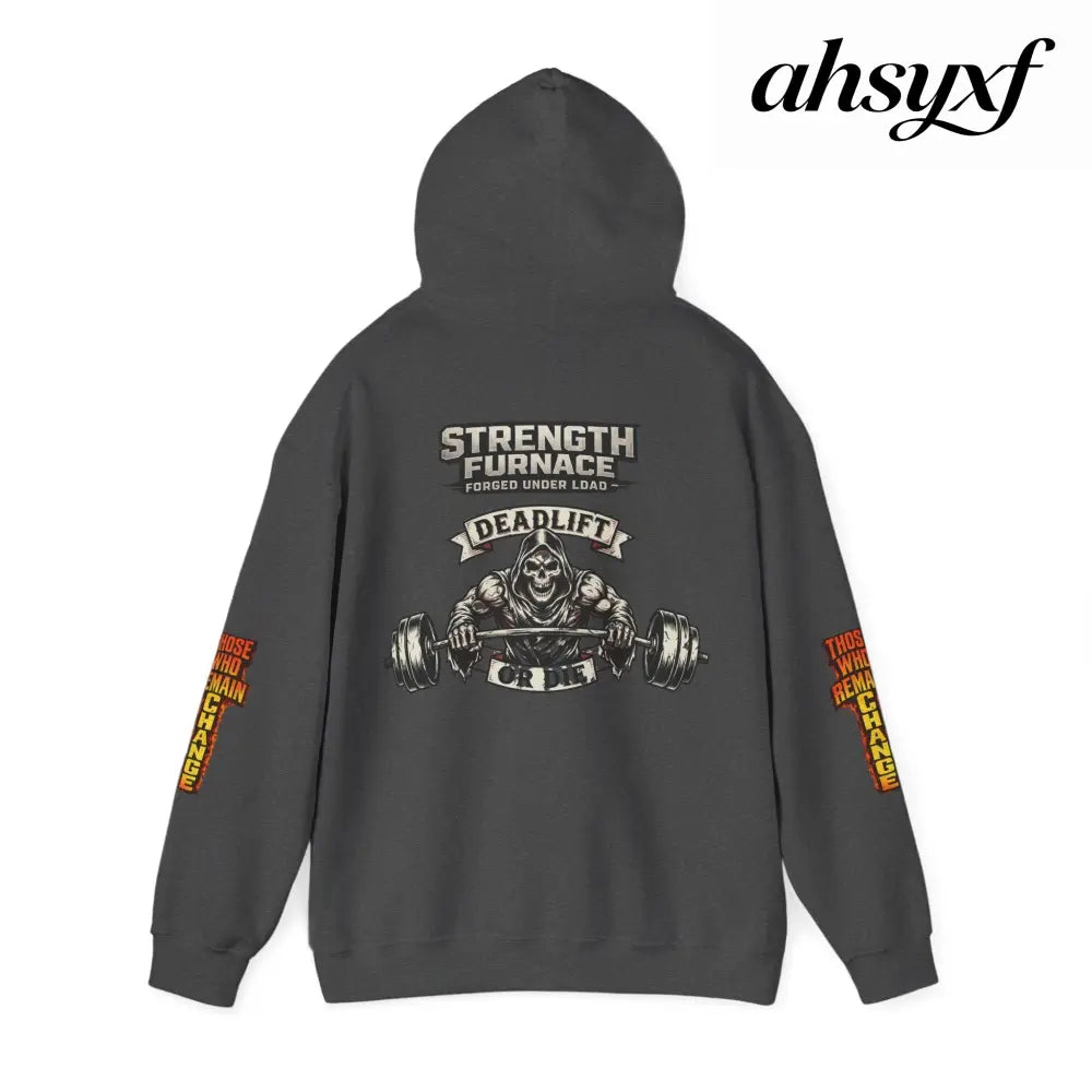 Strength Furnace Deadlift Hoodie, ’Deadlift or Die’ Weightlifting Gym Sweatshirt - Hoodie