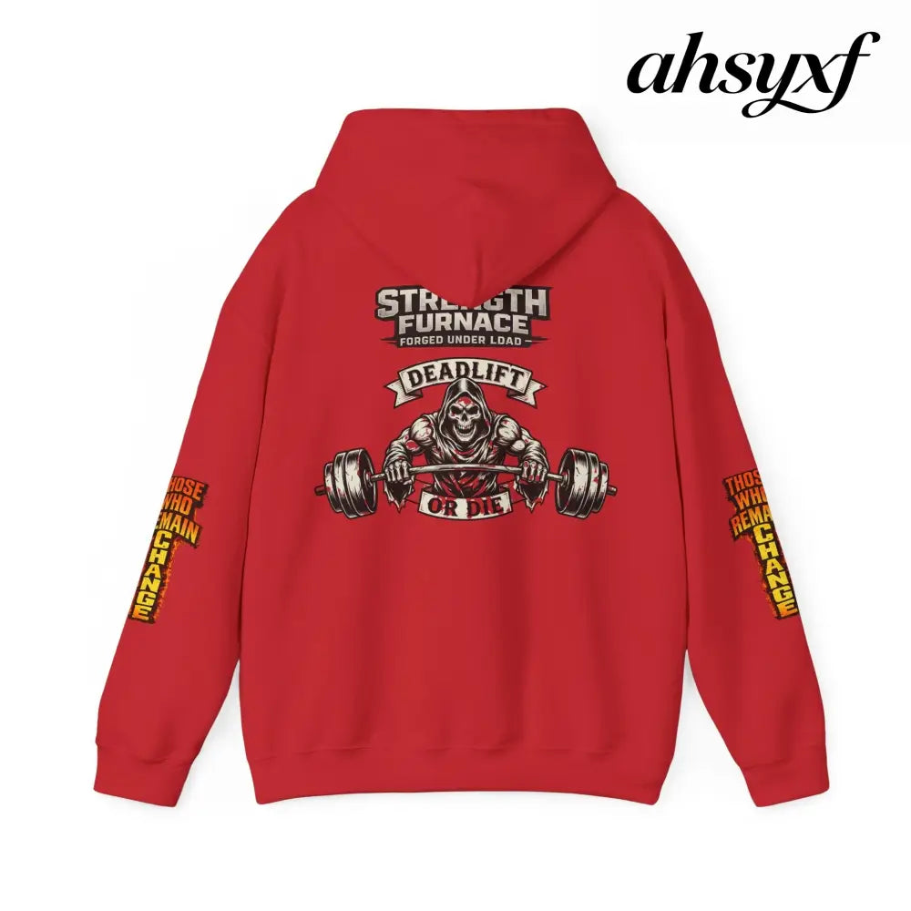Strength Furnace Deadlift Hoodie, ’Deadlift or Die’ Weightlifting Gym Sweatshirt - Hoodie