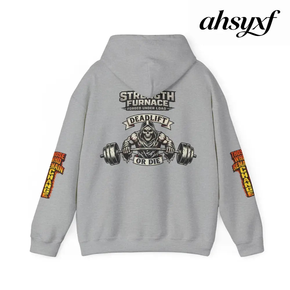 Strength Furnace Deadlift Hoodie, ’Deadlift or Die’ Weightlifting Gym Sweatshirt - Hoodie