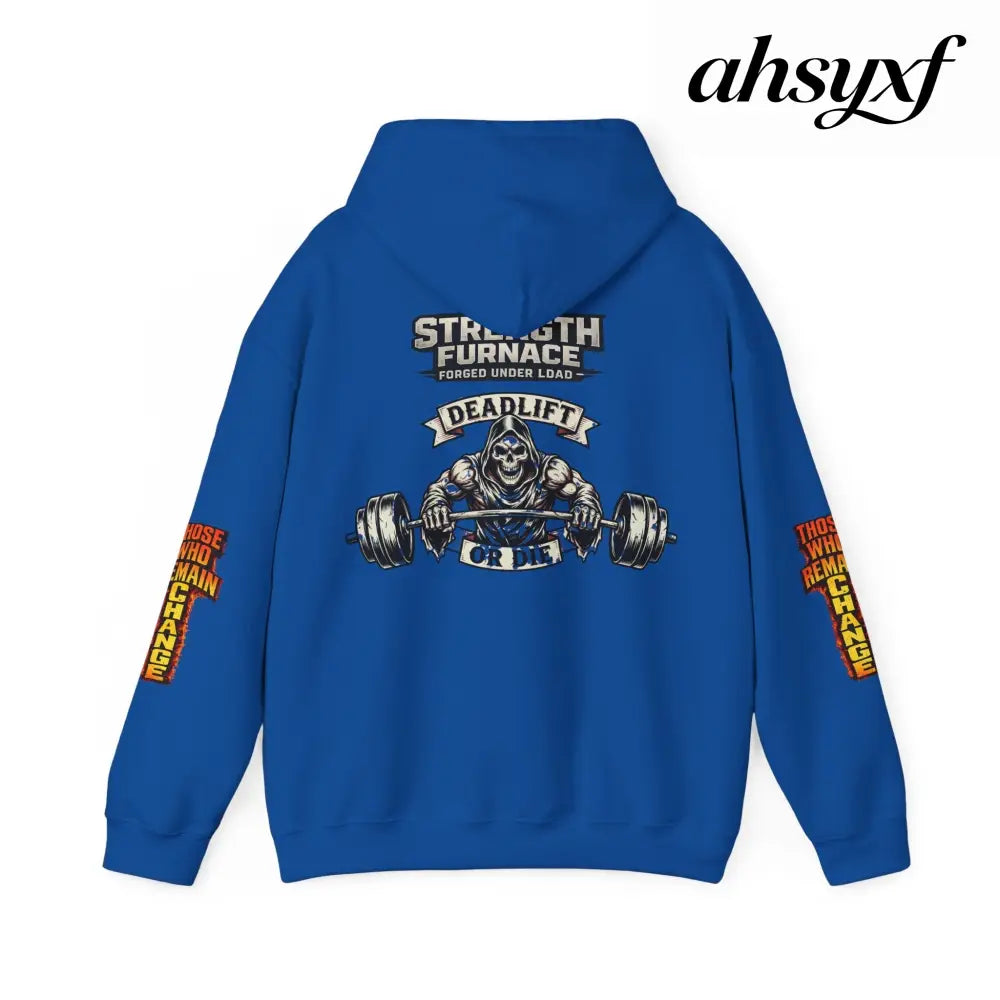 Strength Furnace Deadlift Hoodie, ’Deadlift or Die’ Weightlifting Gym Sweatshirt - Hoodie