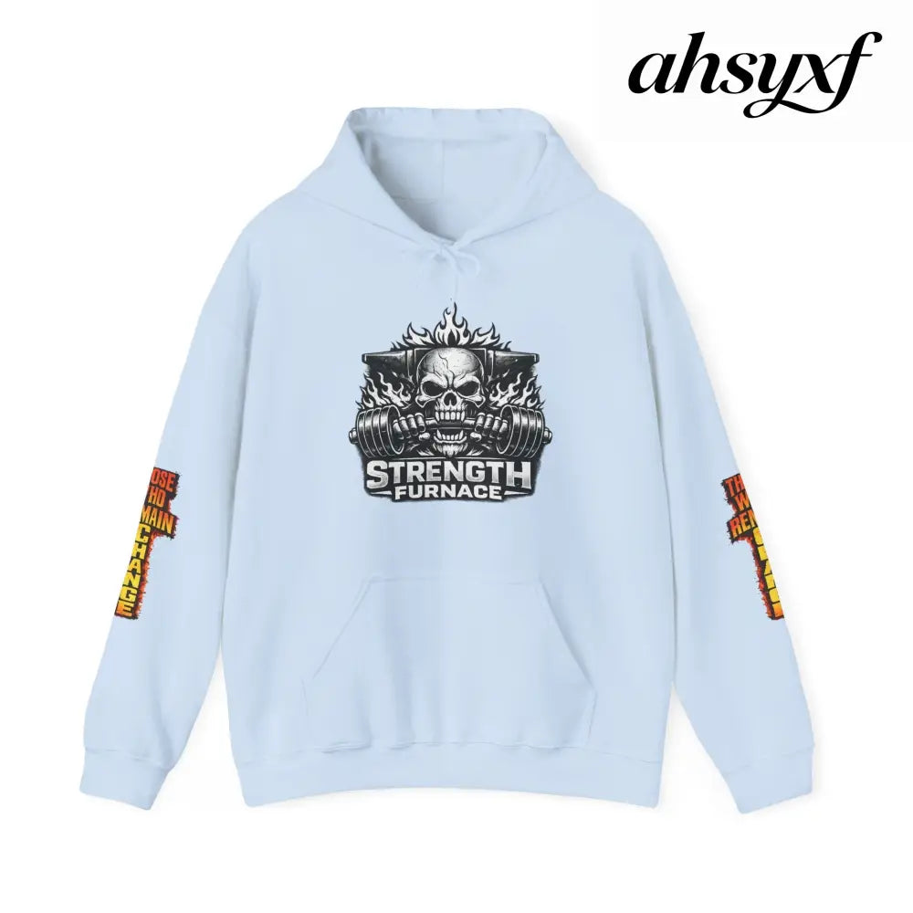 Strength Furnace Deadlift Hoodie, ’Deadlift or Die’ Weightlifting Gym Sweatshirt - Light Blue / S - Hoodie