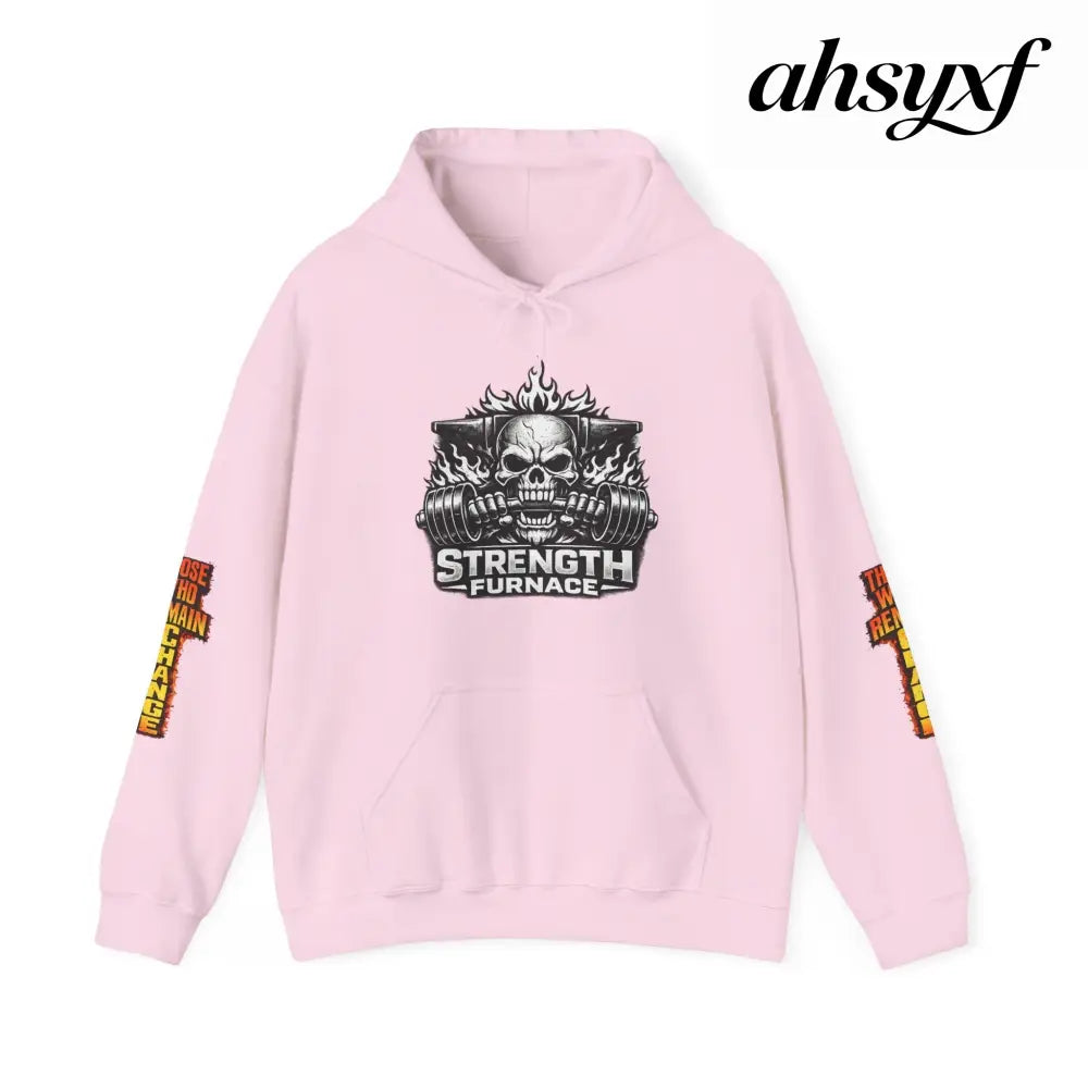 Strength Furnace Deadlift Hoodie, ’Deadlift or Die’ Weightlifting Gym Sweatshirt - Light Pink / S - Hoodie