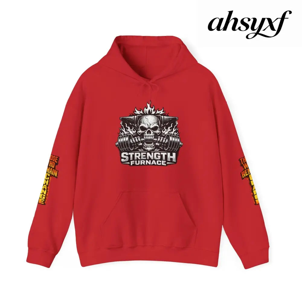 Strength Furnace Deadlift Hoodie, ’Deadlift or Die’ Weightlifting Gym Sweatshirt - Red / S - Hoodie