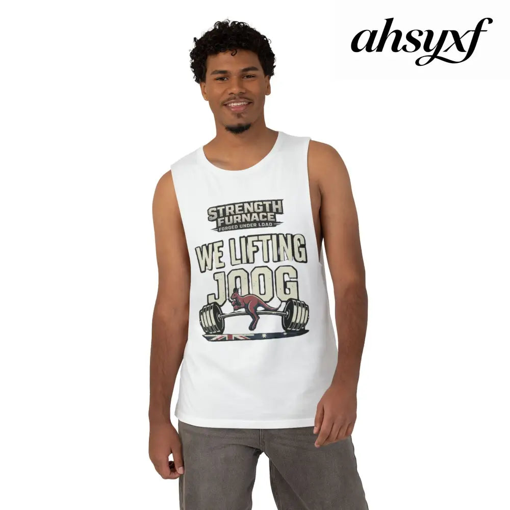 Strength Furnace ’We Lifting 100G’ Gym Tank Top, Skull & Barbell Workout Shirt - Tank Top