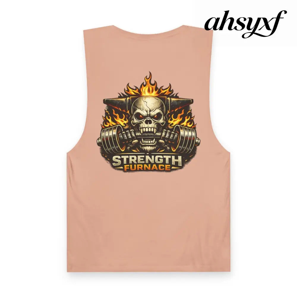 Strength Furnace ’We Lifting 100G’ Gym Tank Top, Skull & Barbell Workout Shirt - Tank Top
