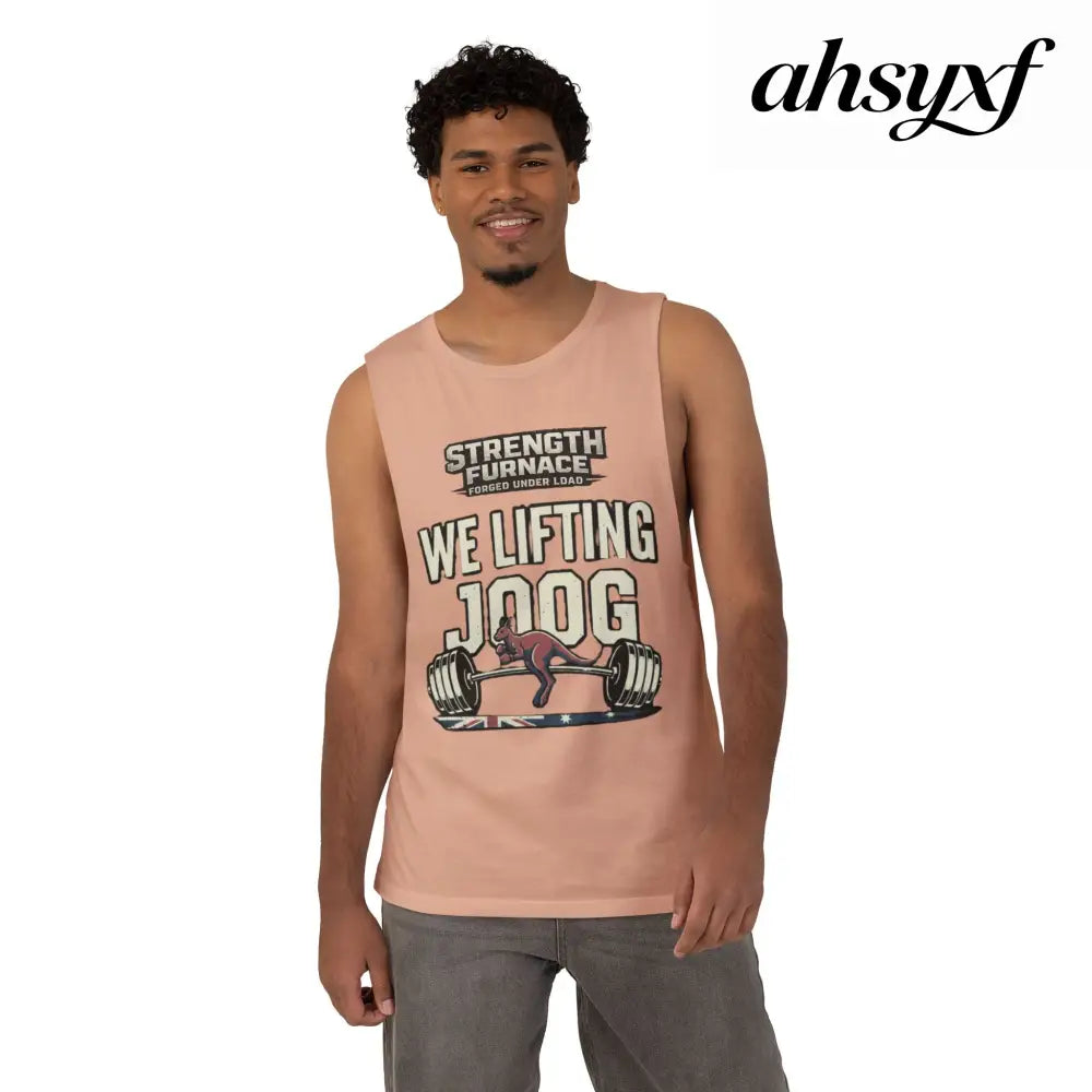 Strength Furnace ’We Lifting 100G’ Gym Tank Top, Skull & Barbell Workout Shirt - Tank Top