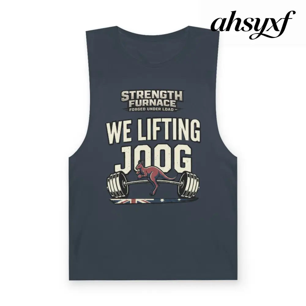 Strength Furnace ’We Lifting 100G’ Gym Tank Top, Skull & Barbell Workout Shirt - Tank Top