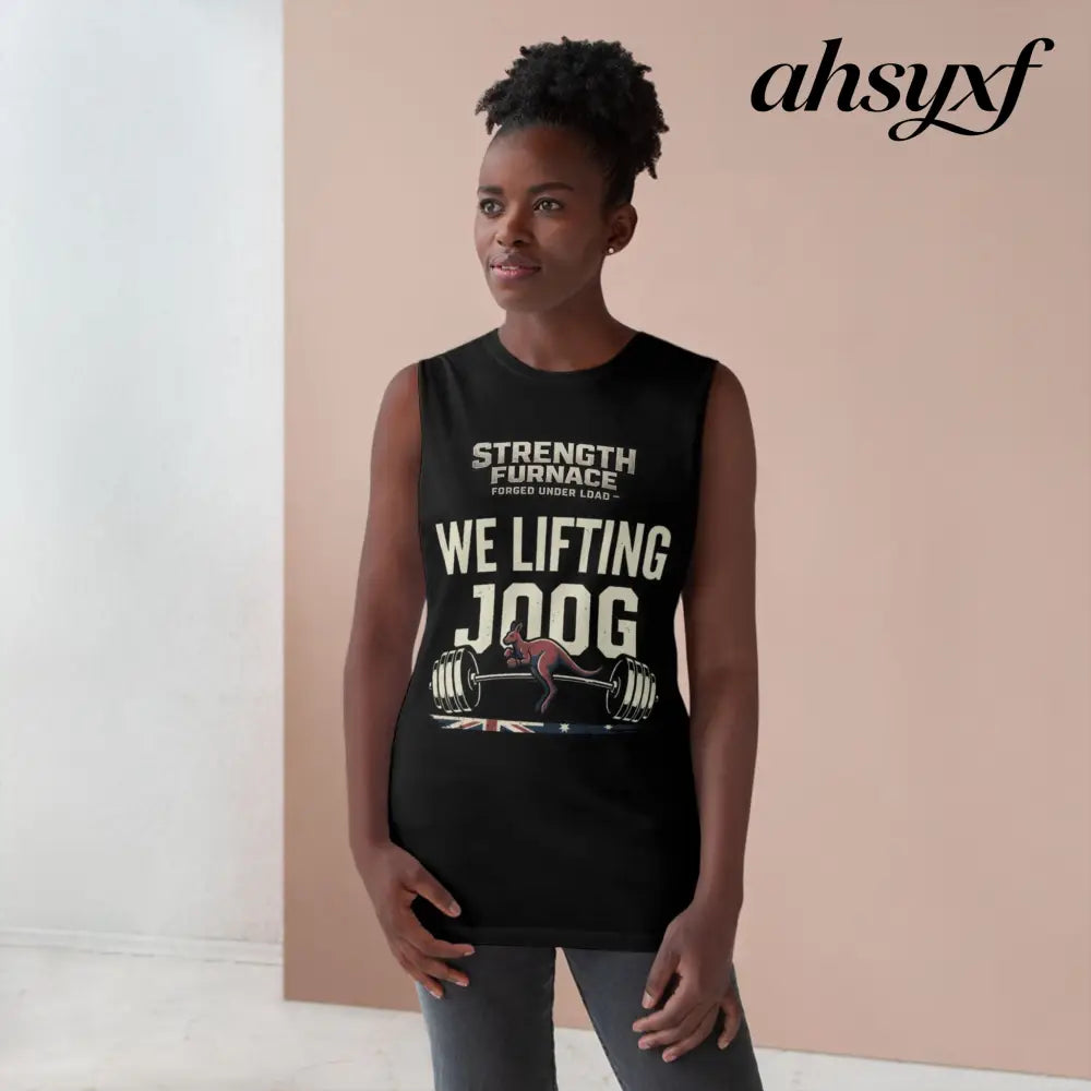 Strength Furnace ’We Lifting 100G’ Gym Tank Top, Skull & Barbell Workout Shirt - Tank Top