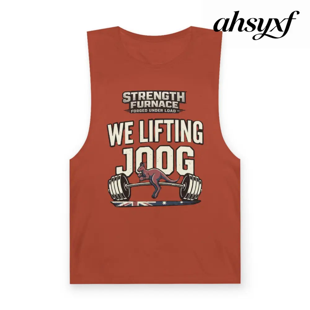 Strength Furnace ’We Lifting 100G’ Gym Tank Top, Skull & Barbell Workout Shirt - Tank Top