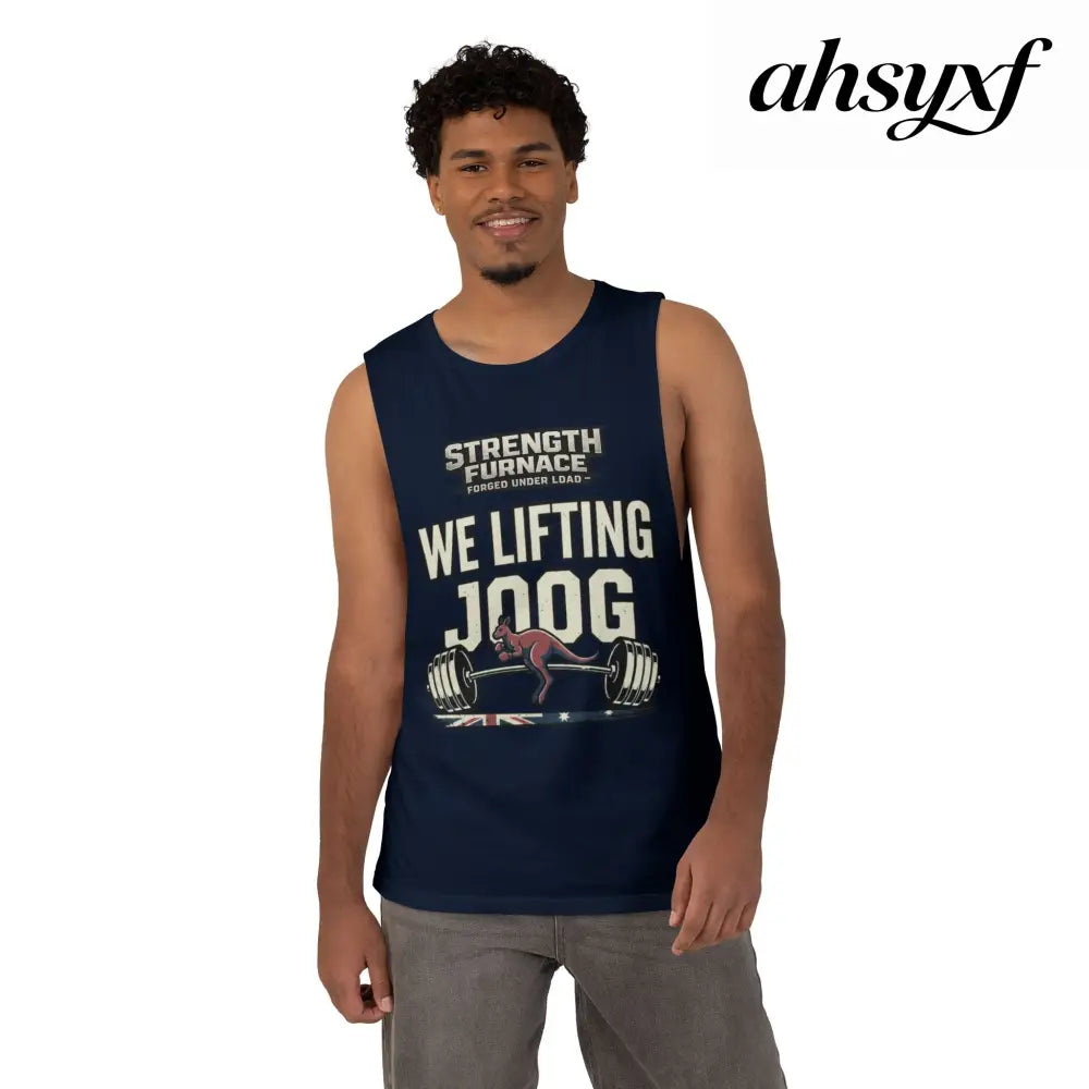 Strength Furnace ’We Lifting 100G’ Gym Tank Top, Skull & Barbell Workout Shirt - Tank Top