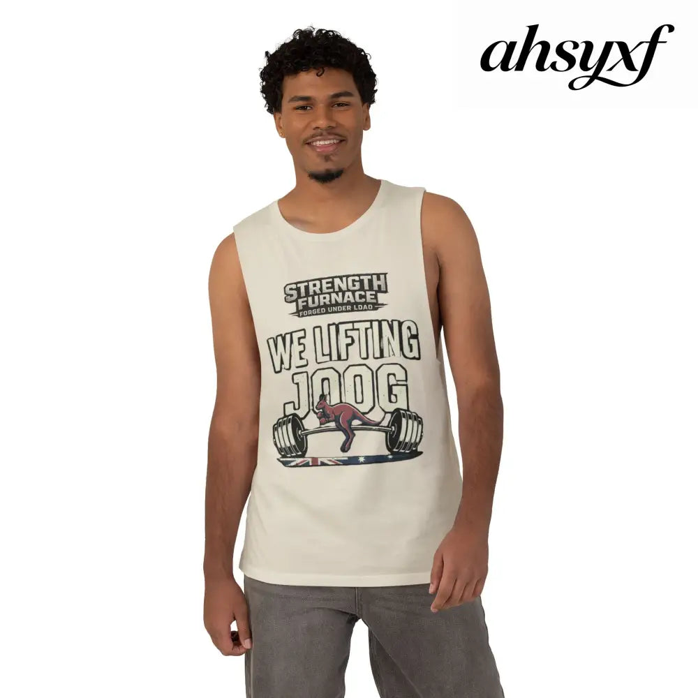 Strength Furnace ’We Lifting 100G’ Gym Tank Top, Skull & Barbell Workout Shirt - Tank Top