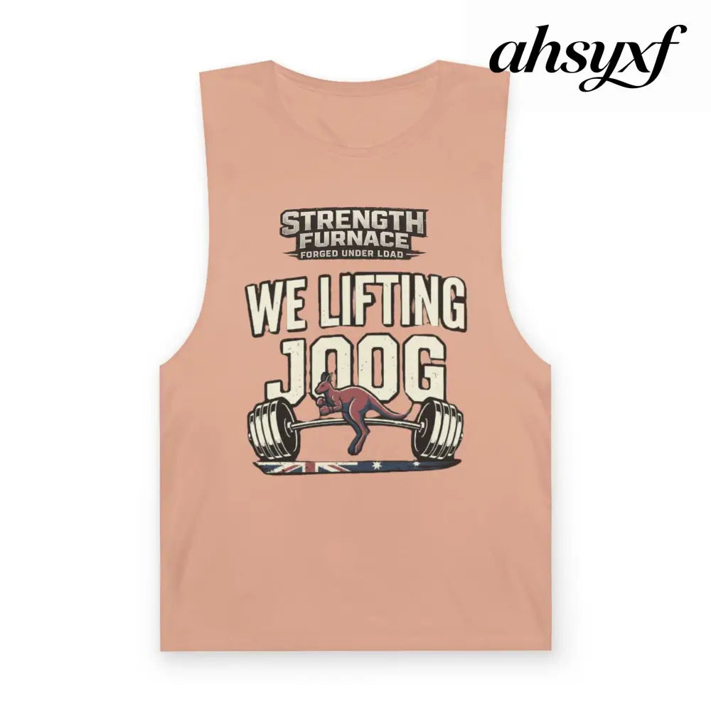 Strength Furnace ’We Lifting 100G’ Gym Tank Top, Skull & Barbell Workout Shirt - Tank Top