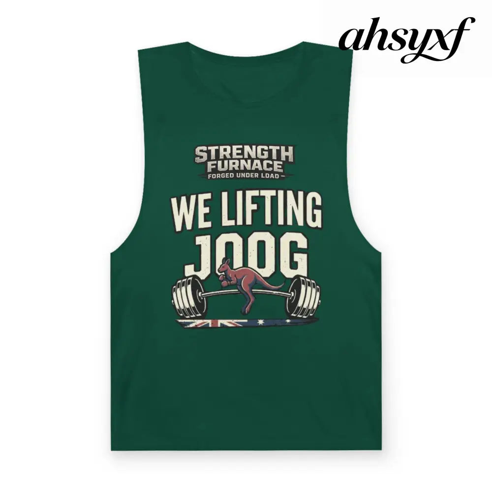Strength Furnace ’We Lifting 100G’ Gym Tank Top, Skull & Barbell Workout Shirt - Tank Top