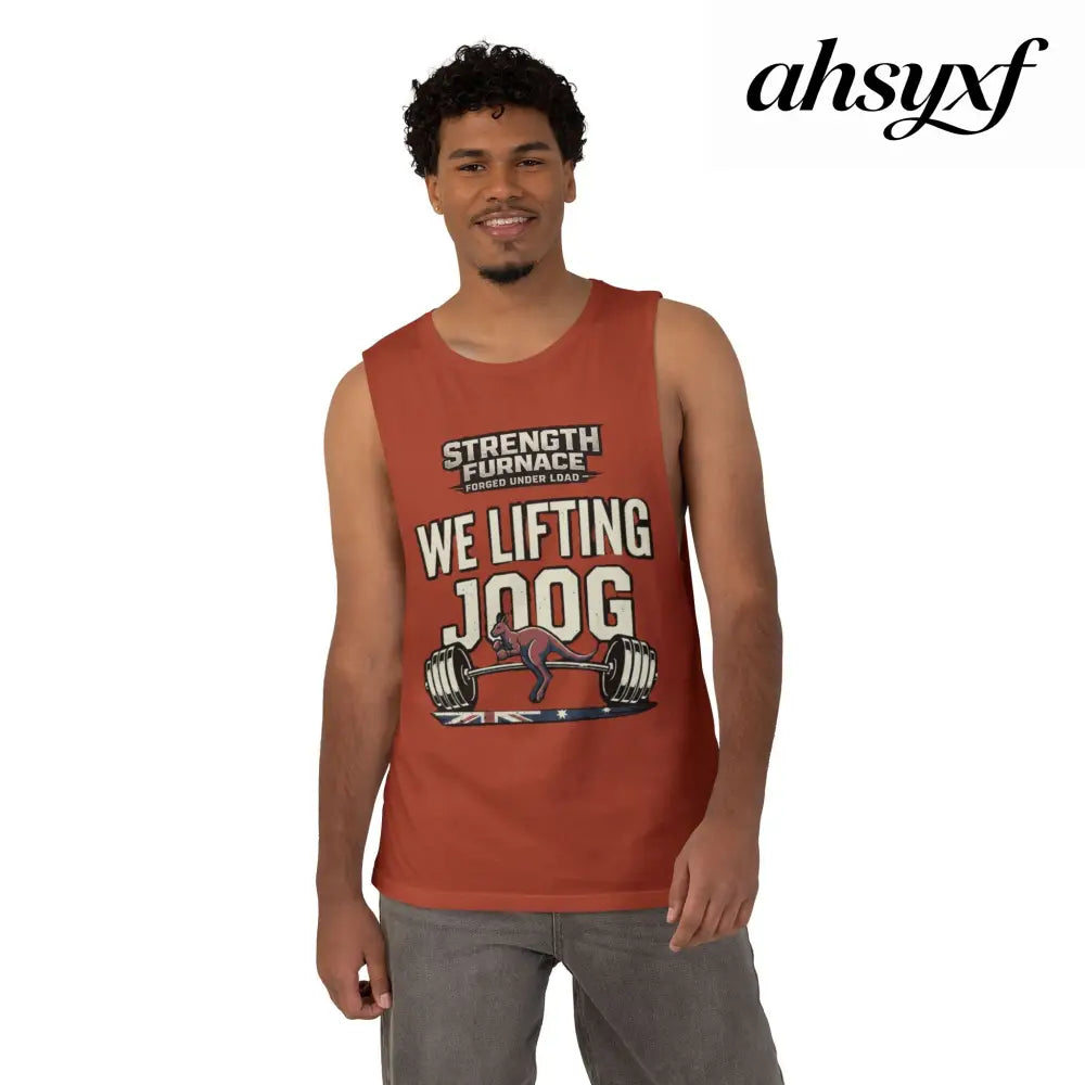Strength Furnace ’We Lifting 100G’ Gym Tank Top, Skull & Barbell Workout Shirt - Tank Top