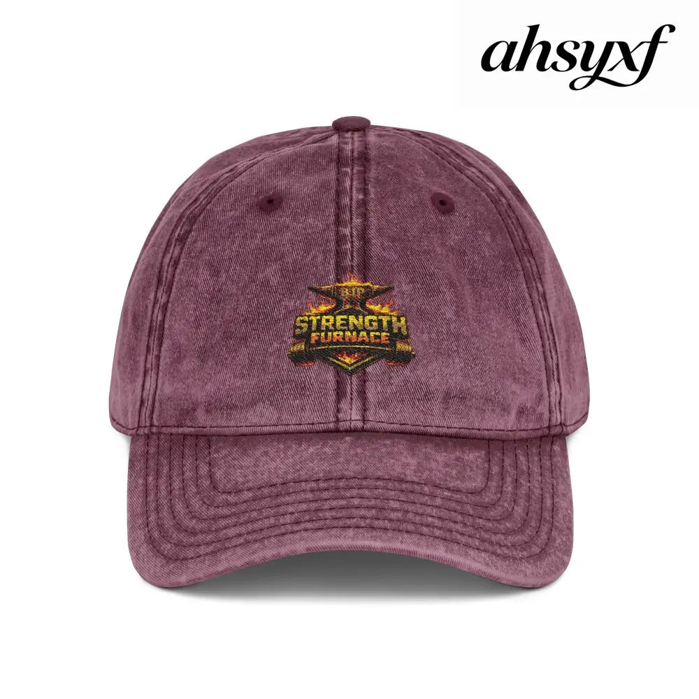 Vintage Embroidered Cap - One size / Maroon - Hats