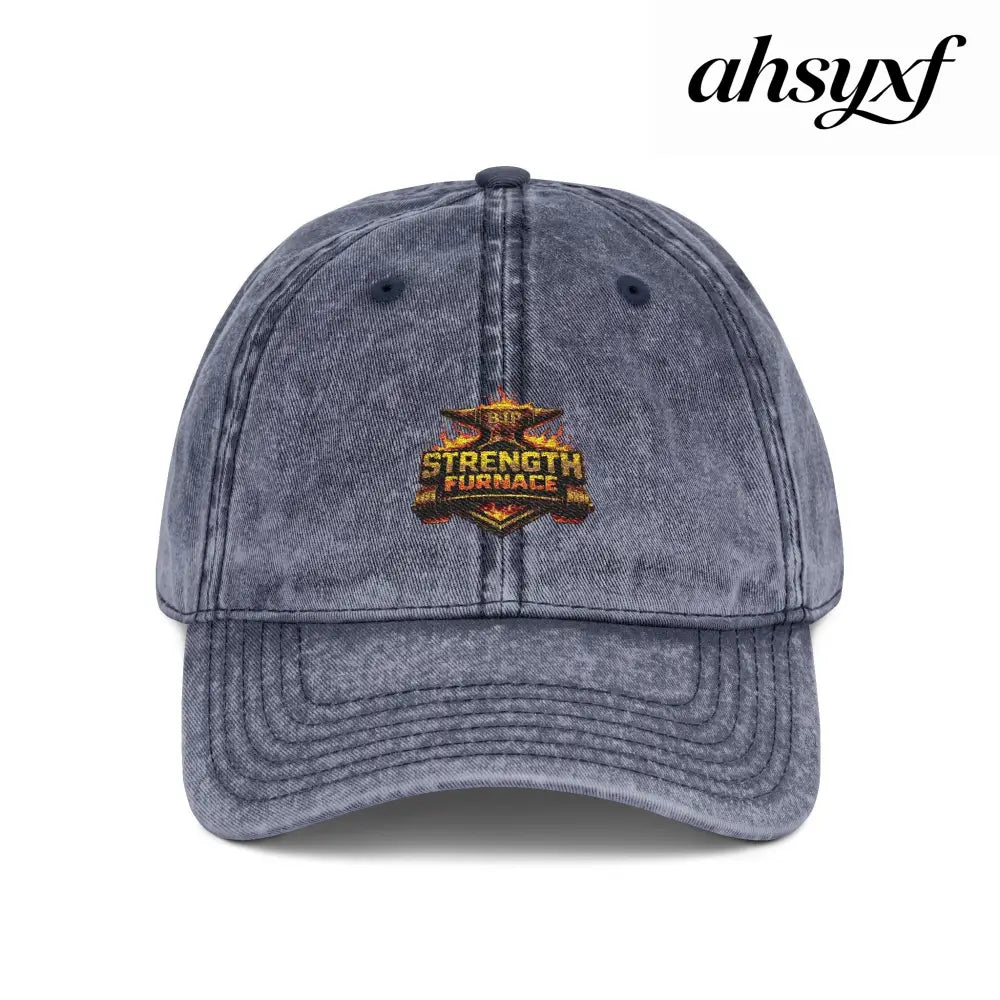 Vintage Embroidered Cap - One size / Navy - Hats