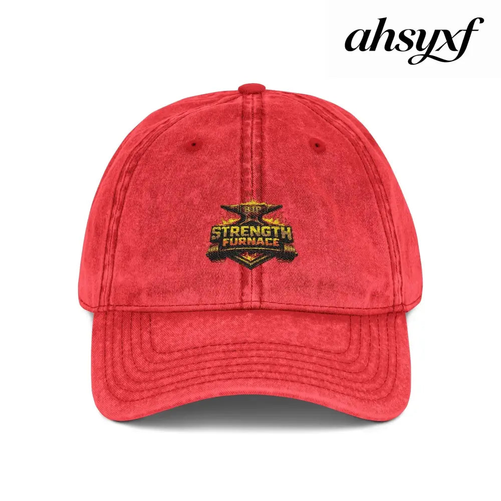 Vintage Embroidered Cap - One size / Red - Hats